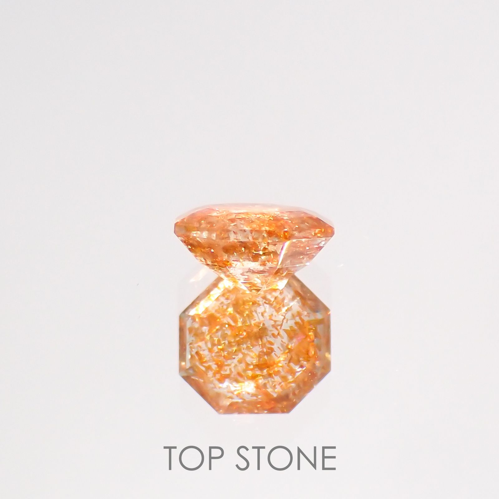 ◇オクタゴンカット◇イリュージョンサンストーン インド産 0.77ct[220115490]6.2x6.1mm前後