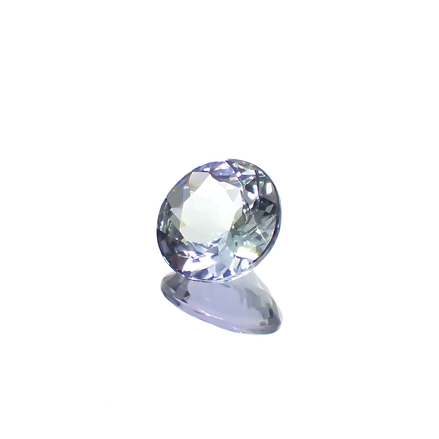 バイカラータンザナイト(宝石名タンザナイト/ゾイサイト)タンザニア産 1.10ct 識別済[231224646]7x6.9mm前後