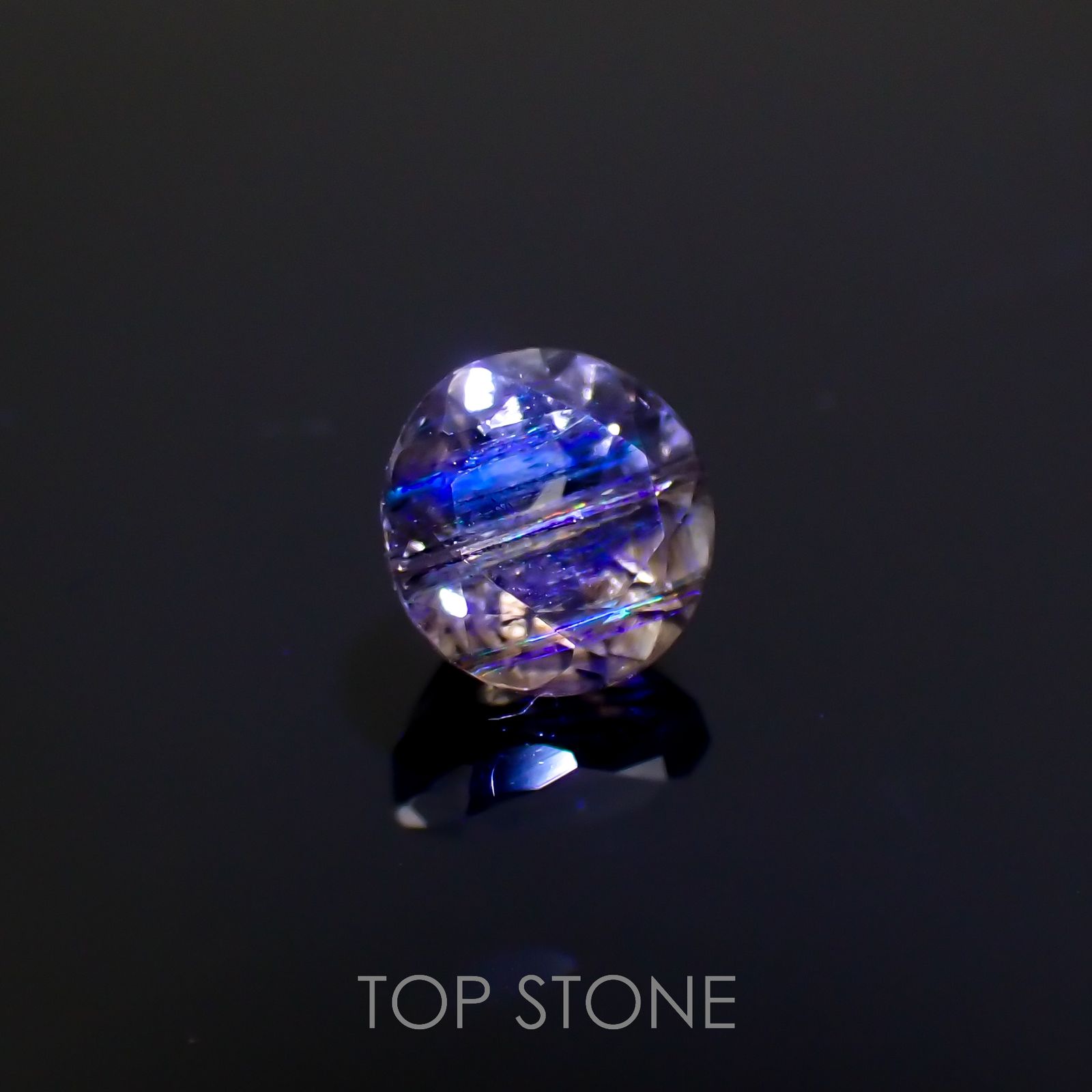 レインボースキャポライト ブラジル産 0.46ct[221119046]4.8x4.9mm前後