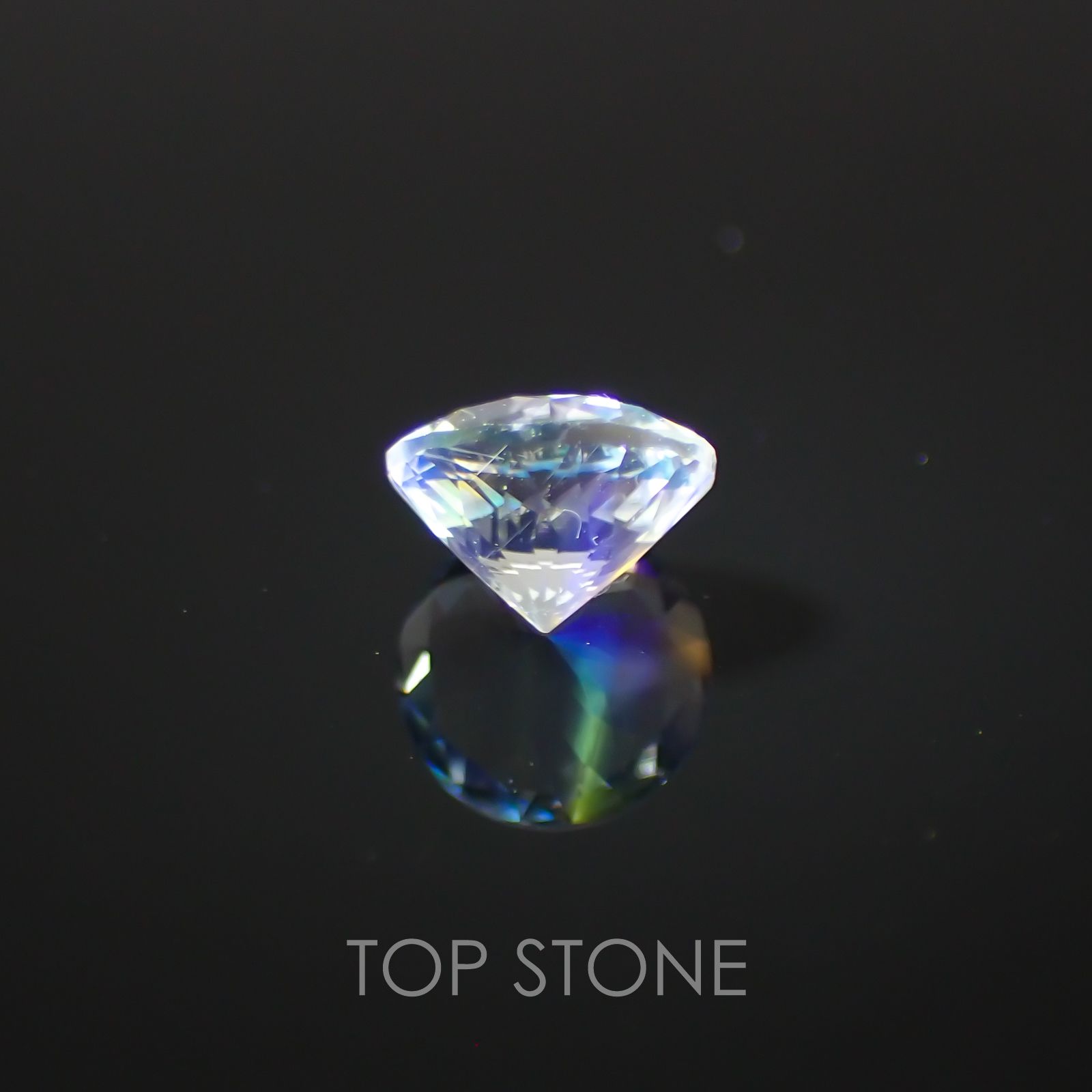 レインボームーンストーン(アンデシンラブラドライト) マダガスカル産 ルース 0.44ct[210310119]5×5mm前後