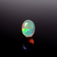 エチオピアオパール(宝石名オパール)エチオピア産 ソ付(彩珠) 1.647ct / 8.8x6.9mm前後 [260722912]