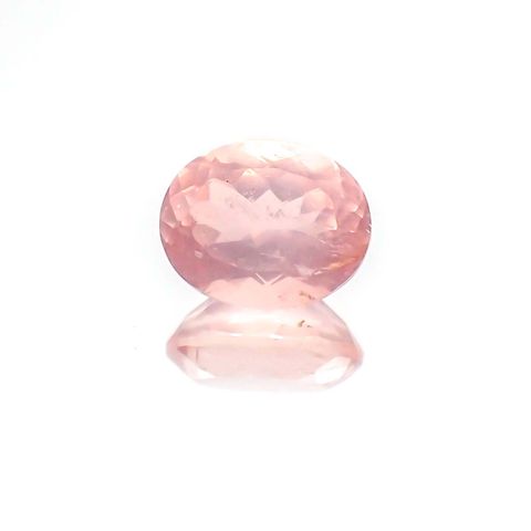 ディープローズクォーツ(宝石名ローズ・クォーツ)モザンビーク産 1.62ct 識別済[230722938]8.4x6.8mm前後