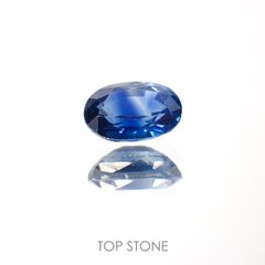 サファイア(宝石名サファイア)マダガスカル/スリランカ産 0.95ct 識別済[220113885]6.9x4.8mm前後