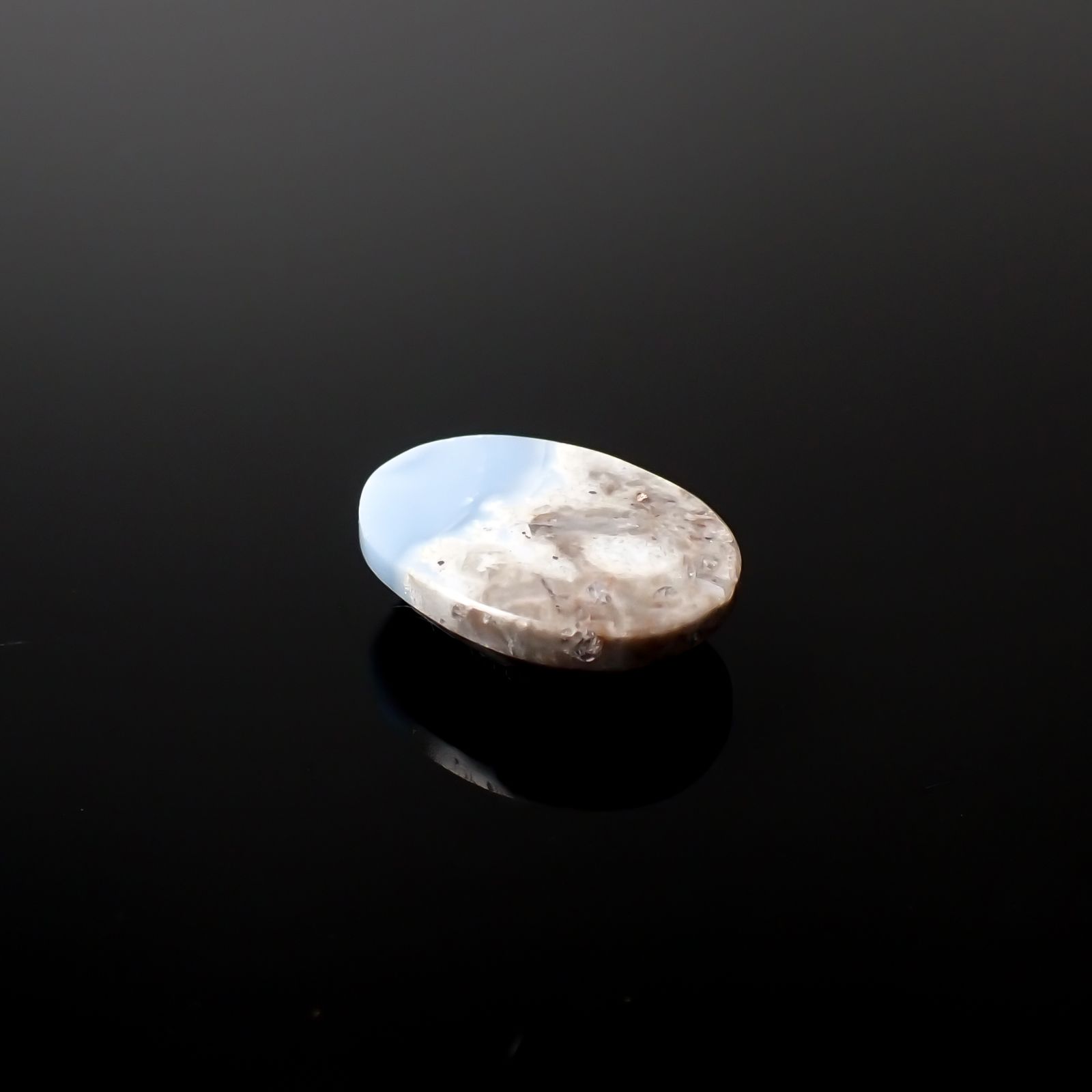 マトリックスブルーオパール アメリカ・オレゴン州産 4.35ct[240125729]13.8x10.1mm前後
