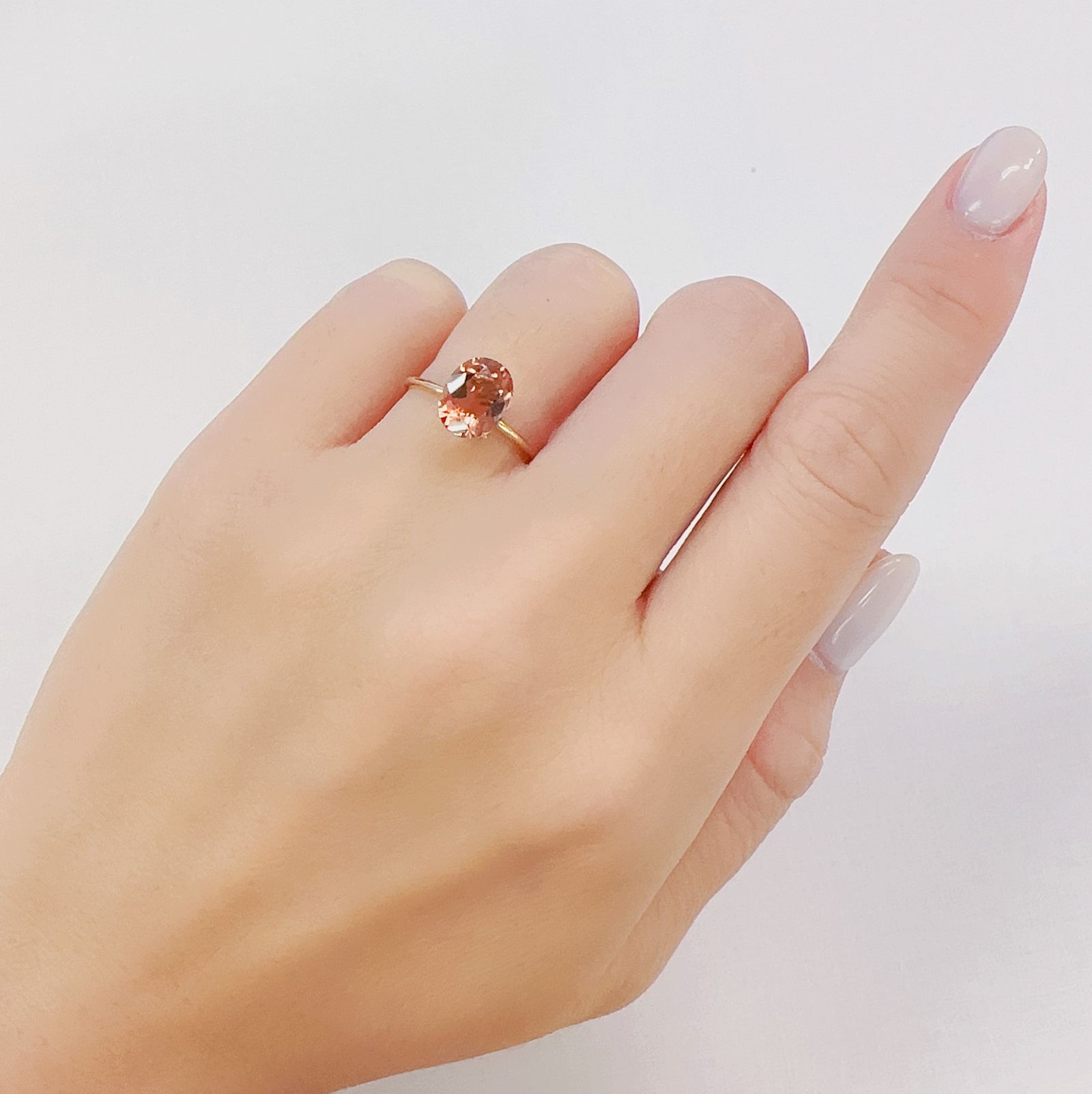 オレゴンサンストーン(宝石名ラブラドライト)アメリカ・オレゴン州産 1.42ct 識別済[230722704]8.7x6.8mm前後