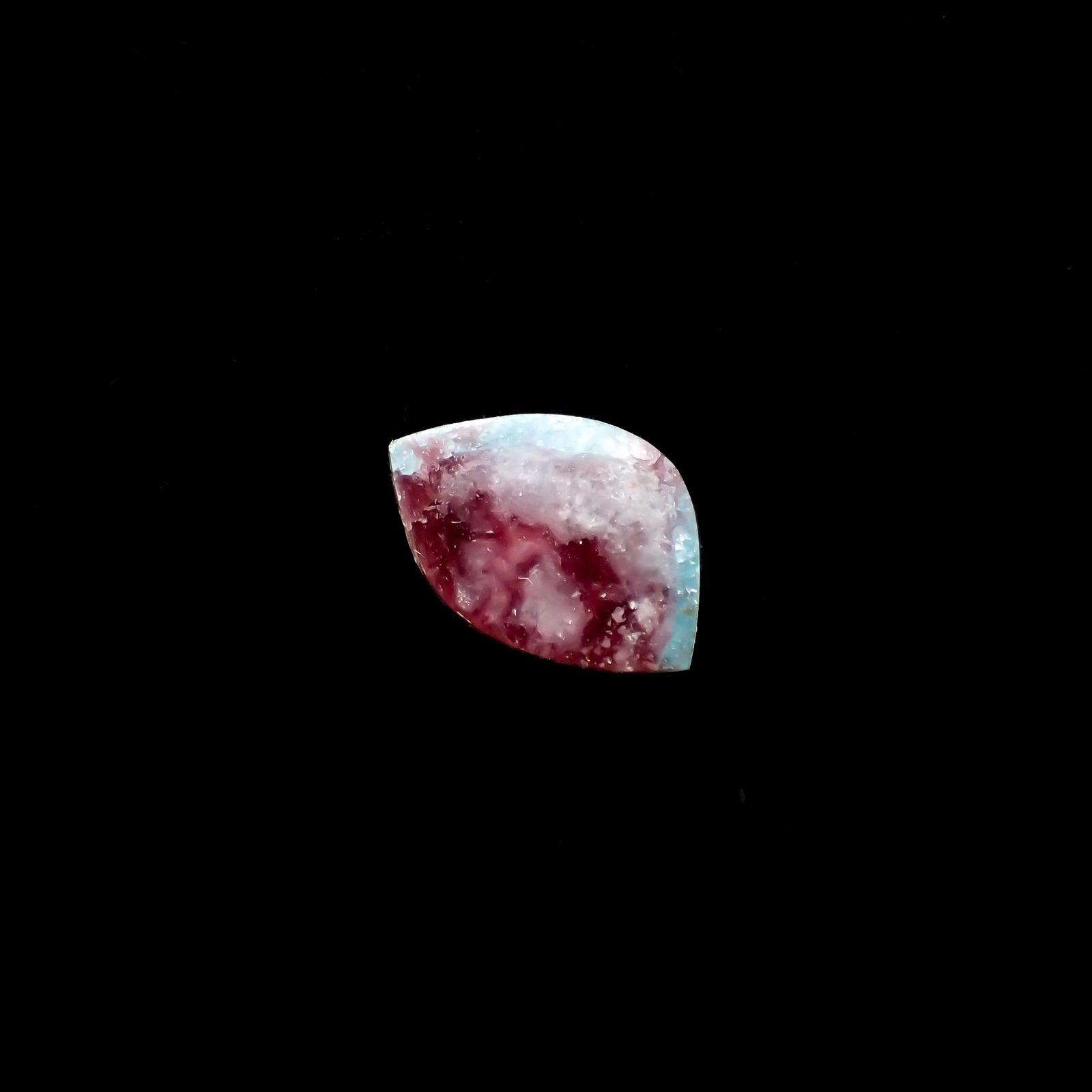 ◇フリーフォーム◇パライバトルマリンインクォーツ ブラジル産 3.47ct[240427089]14.1x9.3mm前後