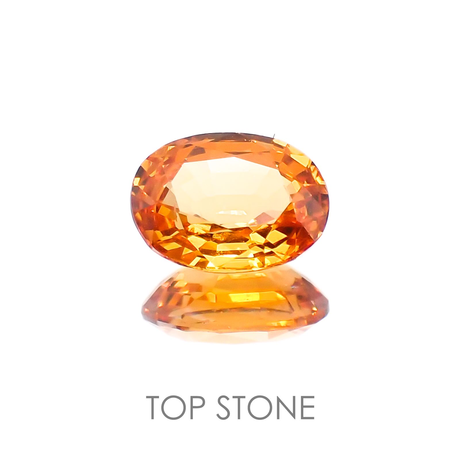 スペサルティンガーネット マンダリンオレンジカラー(宝石名スペサルティン・ガーネット) ナイジェリア産 1.01ct 識別済[20128095]6.8×5.1mm前後