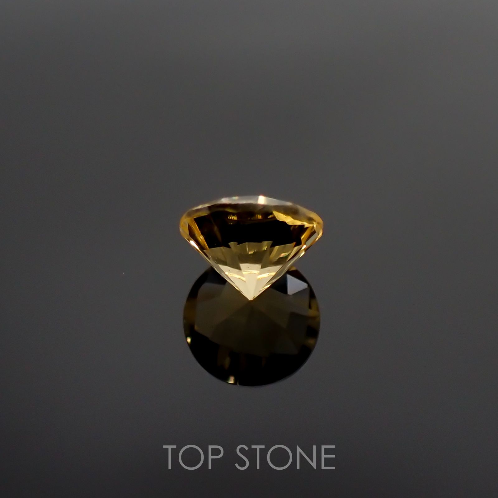 ◇チェッカーコンケーブカット◇シトリン(宝石名シトリン) ブラジル産 1.13ct 識別済[210913022]7×7mm前後