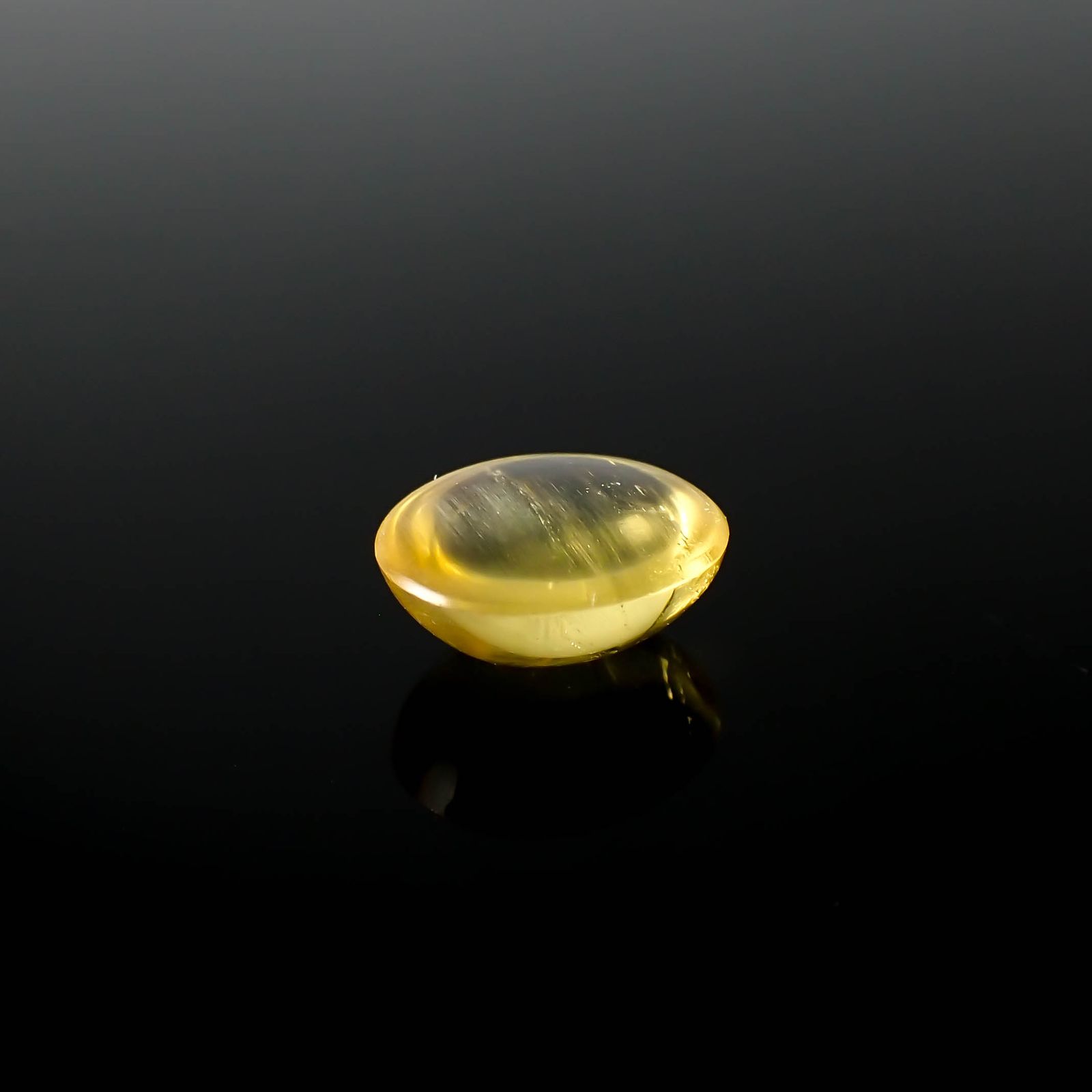 イエローベリルキャッツアイ(宝石名イエロー・ベリル・キャッツアイ)ブラジル産 3.23ct 識別済[240125879]10.7x8.9mm前後