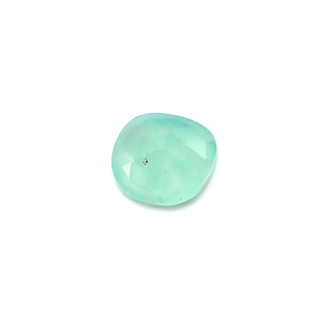 ◇フリーフォーム・ローズカット◇アクアプレーズ(宝石名ブルー グリーン・カルセドニー)南アフリカ産 2.76ct 識別済[231023967]11.2x10.3mm前後