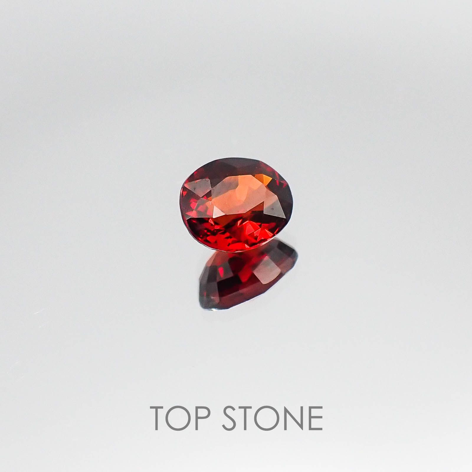 アルマンディンスペサルティンガーネット(宝石名アルマンディン スペサルティン・ガーネット) マダガスカル産 1.83ct 識別済[20073707]7.5×6.5mm前後