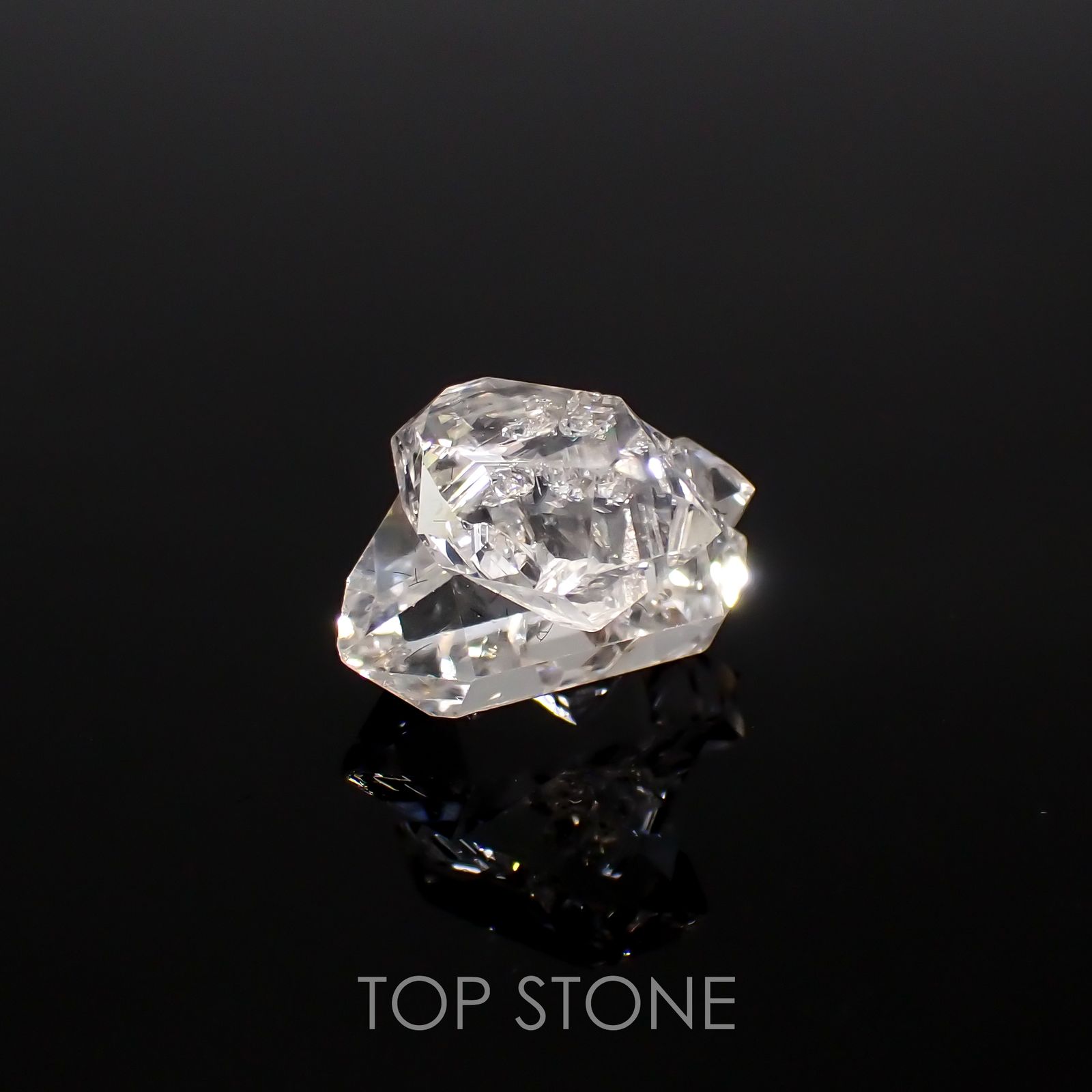 ハーキマーダイヤモンド 原石 アメリカ・ニューヨーク州産 4.89ct[220115436]12.8x10.9mm前後
