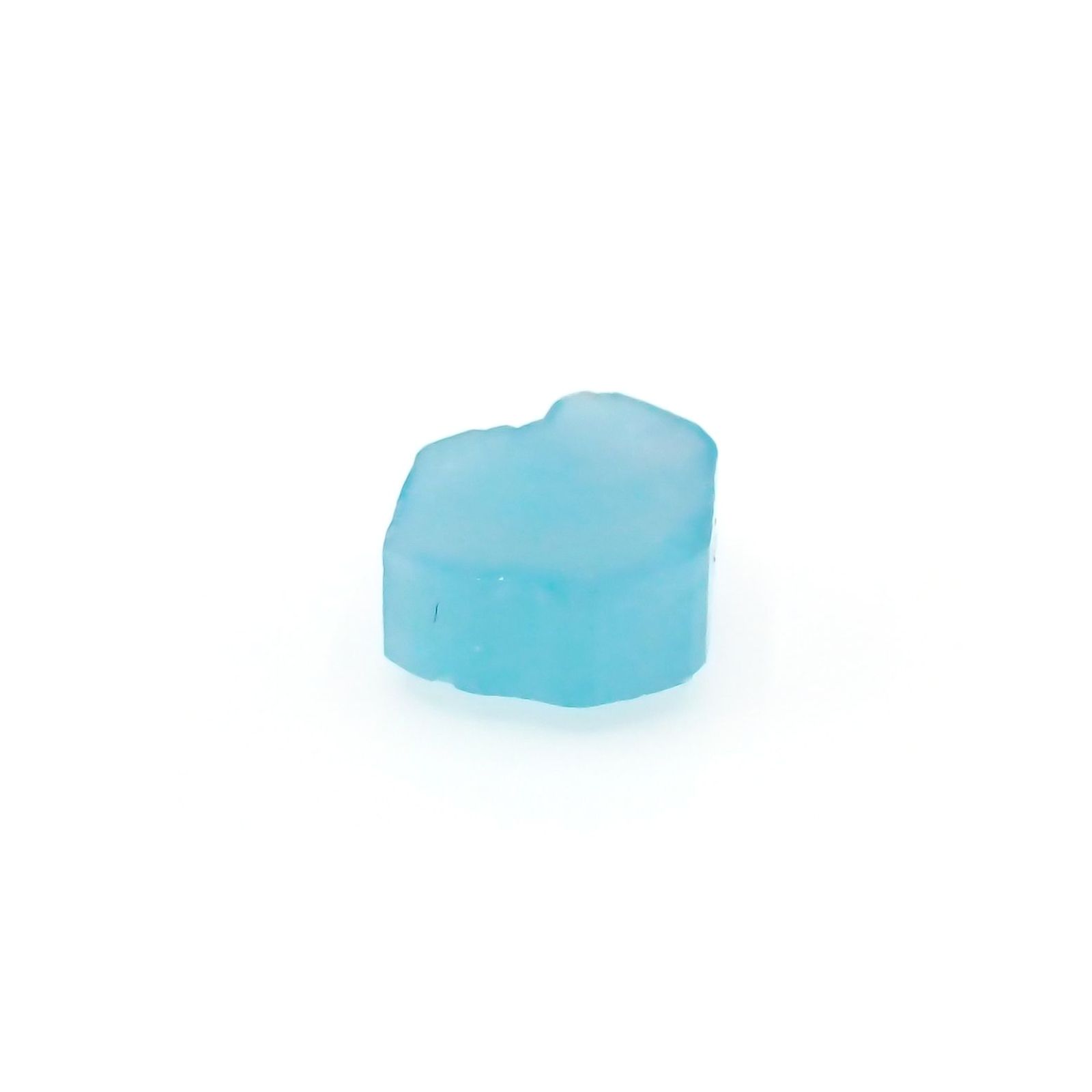 パライバトルマリン 原石スライス ブラジル・パライバ州バターリャ鉱山産 1.55ct / 6.8x7.1mm前後 [251016496]