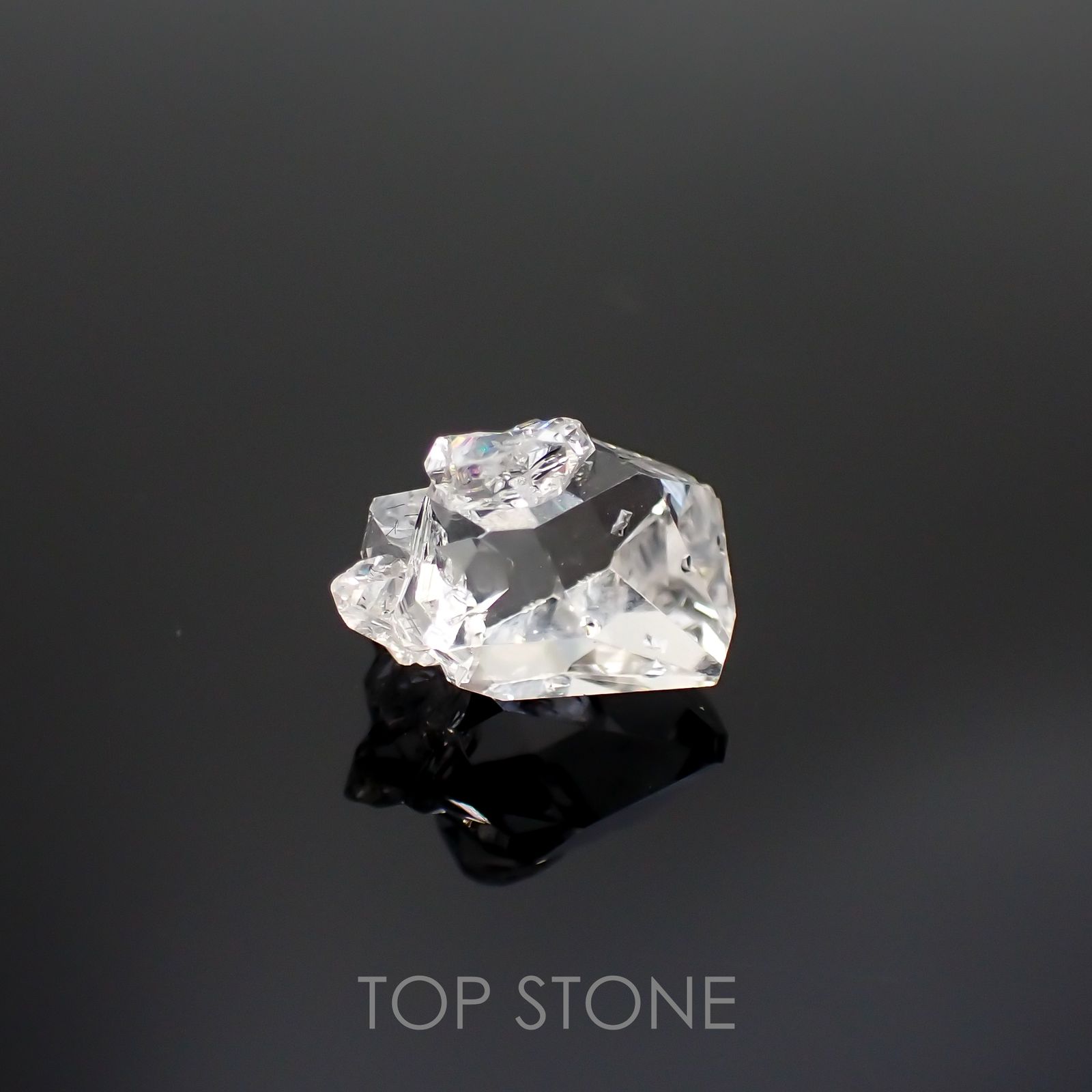 ハーキマーダイヤモンド 原石 アメリカ・ニューヨーク州産 4.14ct[220115430]10.8x8.7mm前後