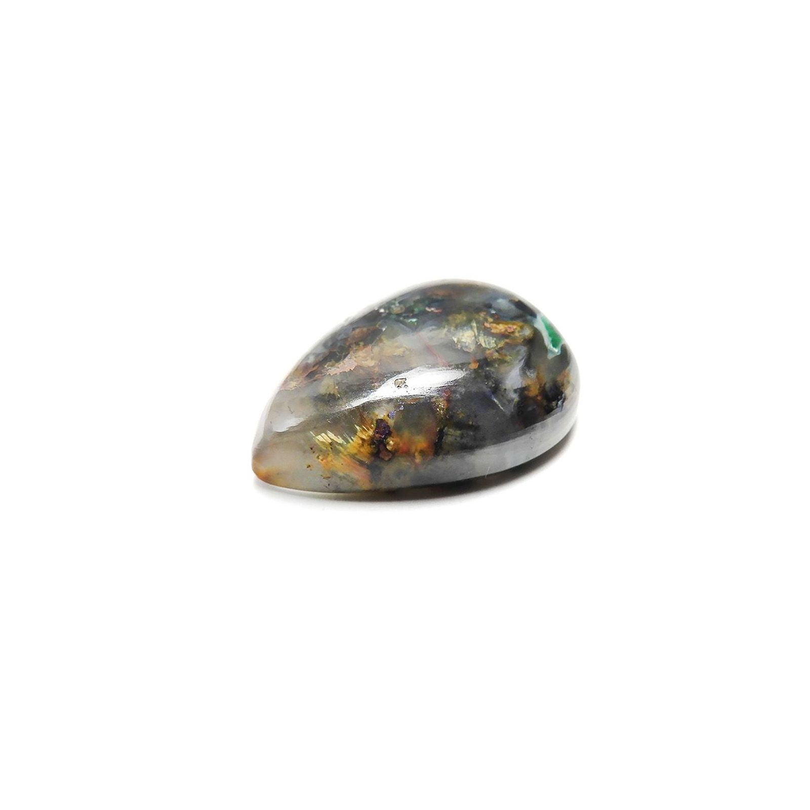 コッパークリソコラインカルセドニー インドネシア産 7.93ct / 16.5x12.2mm前後 [240125548]