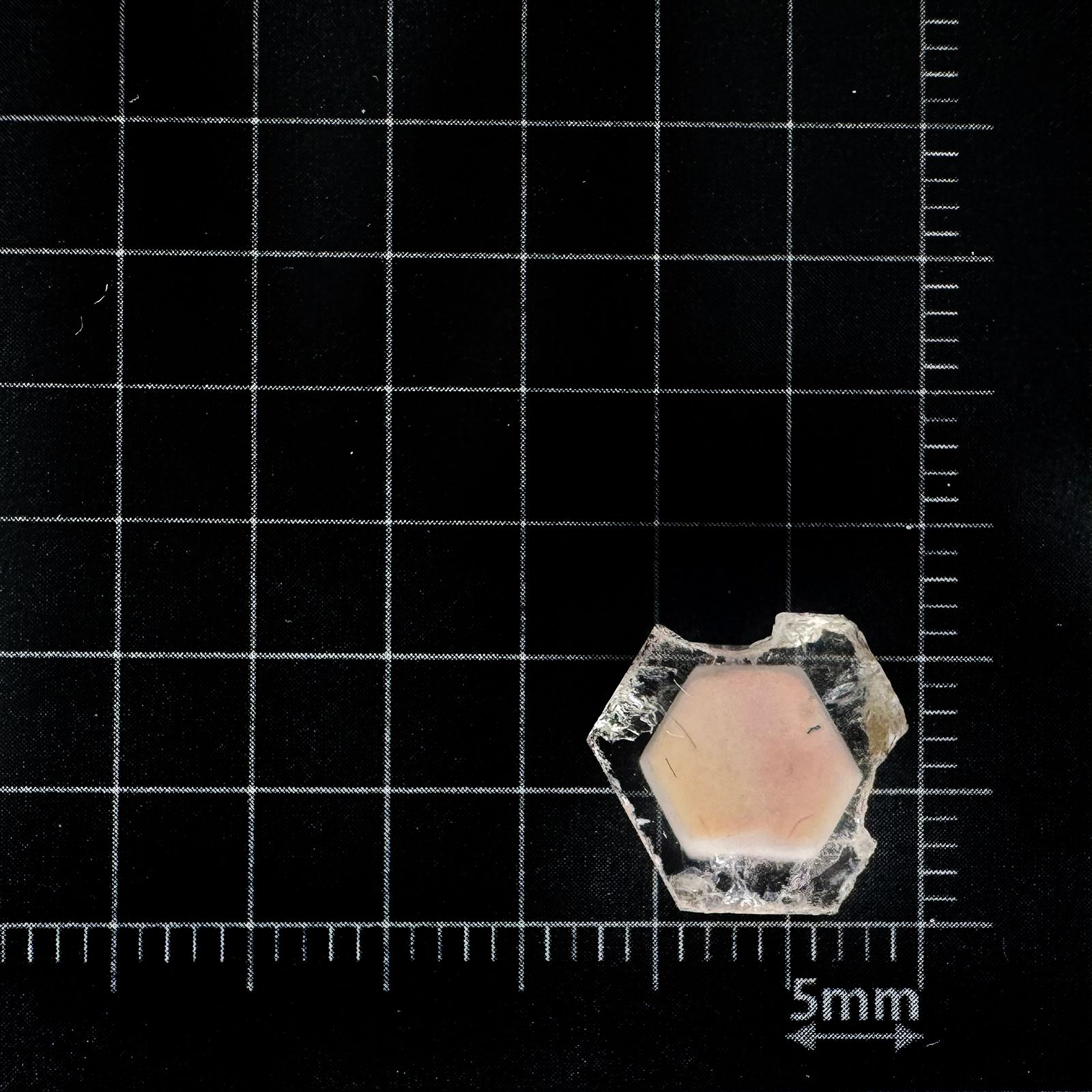 ファントムクォーツ 原石スライス ブラジル産 3.78ct [250330074]10.7x11.5mm前後