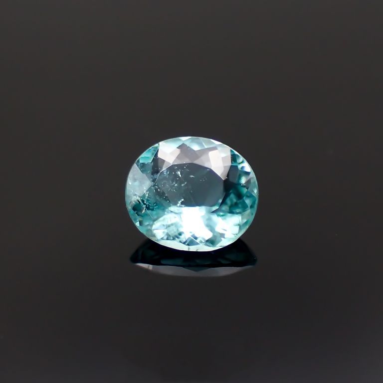 パライバトルマリン(宝石名トルマリン/別名パライバ・トルマリン)ブラジル・パライバ州バターリャ鉱山産 0.27ct 識別済[221018802]4.7x4.1mm前後