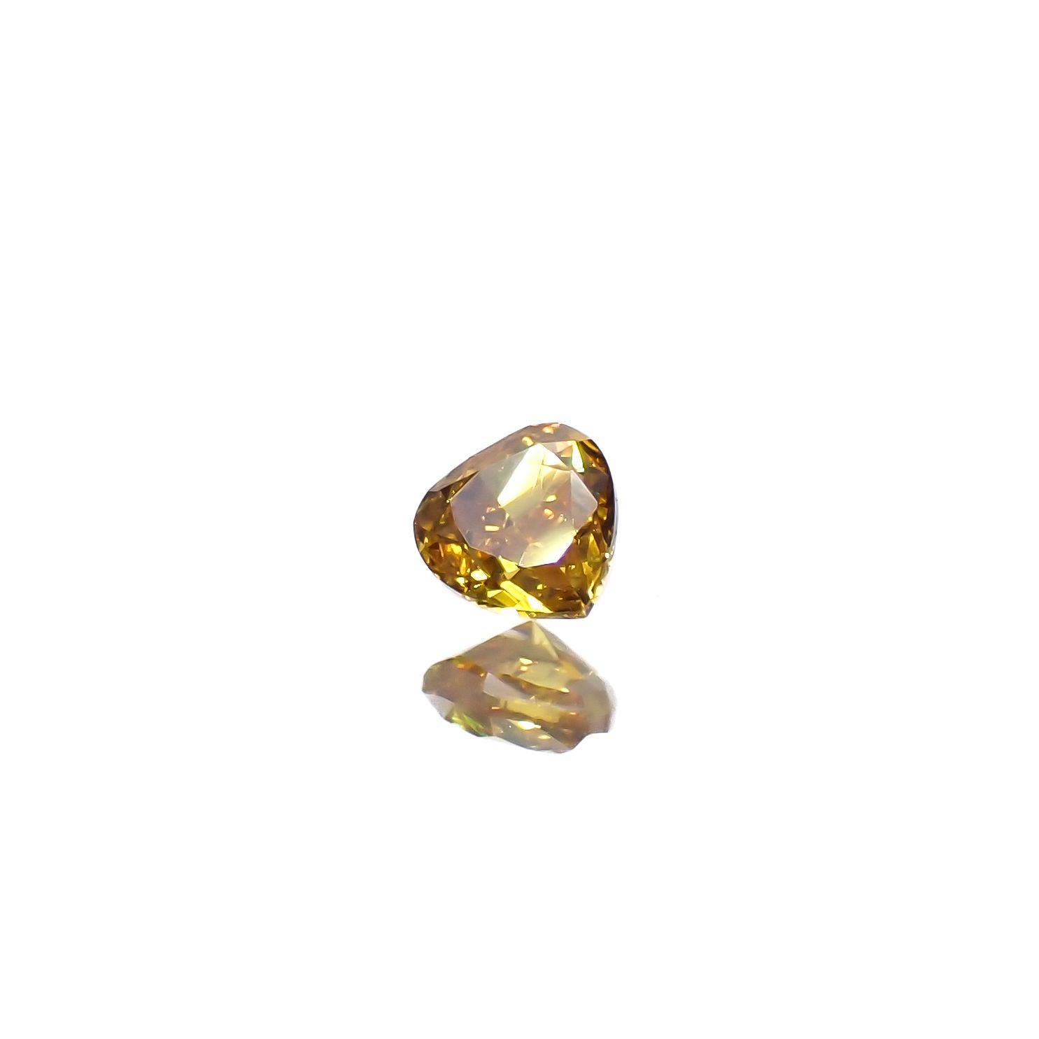 イエローダイヤモンド I-1/FANCY DEEP ORANGE YELLOW(宝石名ダイアモンド) 0.089ct ソ付(CGL)[240125392]2.74x2.69mm前後