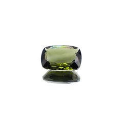 <ランダムセレクト1個販売> モルダバイト(宝石名モルダバイト) クッションカット 発見地：旧チェコスロバキア 5.00ct前後 識別済[20074004]14×10mm前後