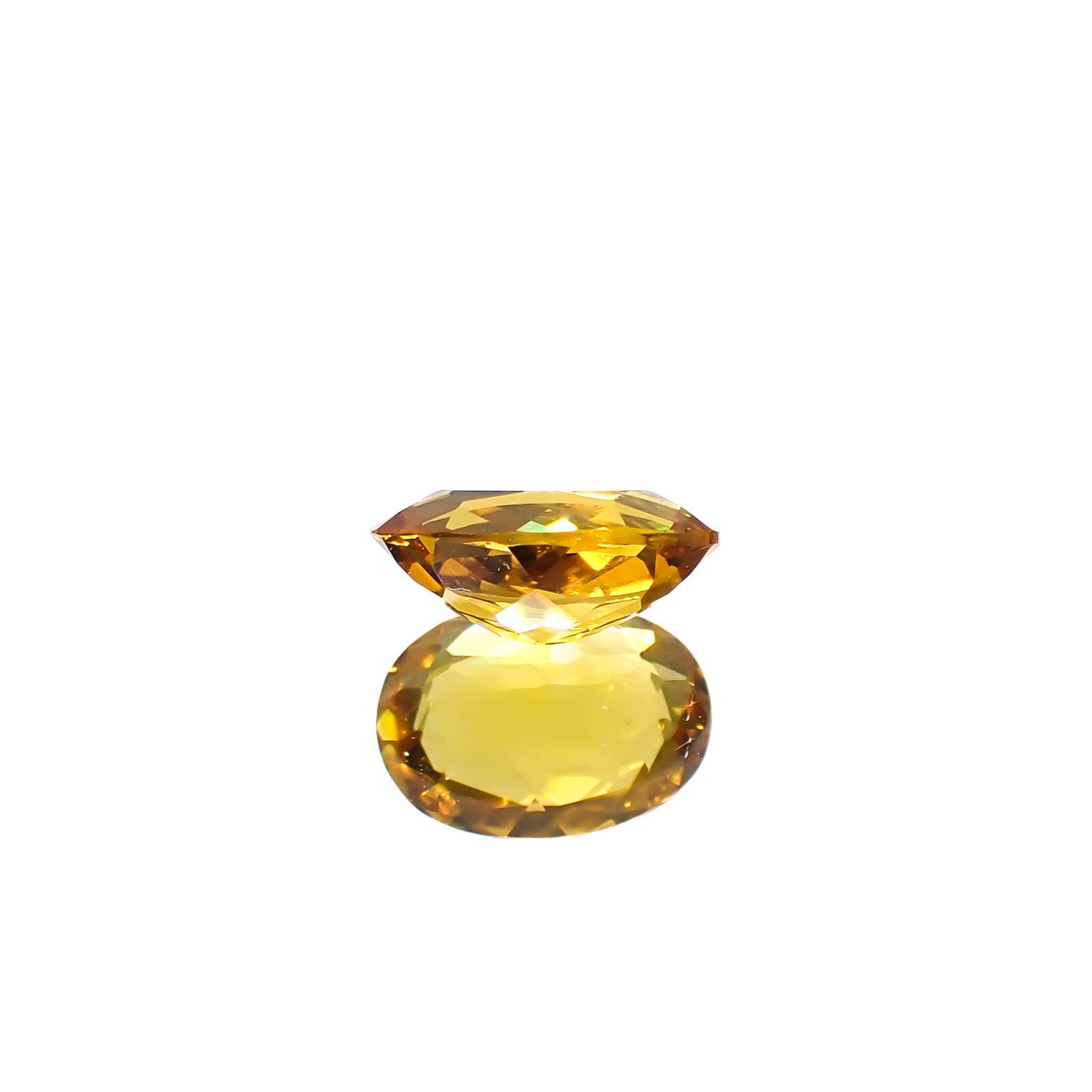 ゴールデンベリル(宝石名ゴールデン・ベリル)ブラジル産 0.99ct 識別済[250530347]8.1x6.1mm前後