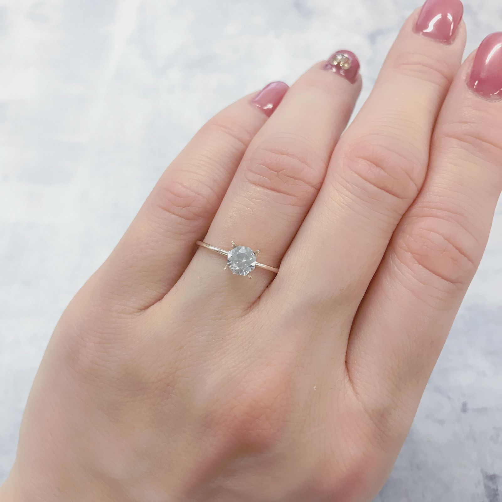 ◇オクタゴンカット◇カラーレスジルコン(宝石名ホワイト・ジルコン)スリランカ/カンボジア産 0.83ct 識別済[220114287]4.9x4.8mm前後