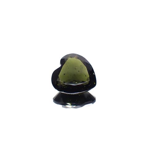 モルダバイト(宝石名モルダバイト)発見地：旧チェコスロバキア 5.99ct 識別済[231224834]13x12.9mm前後