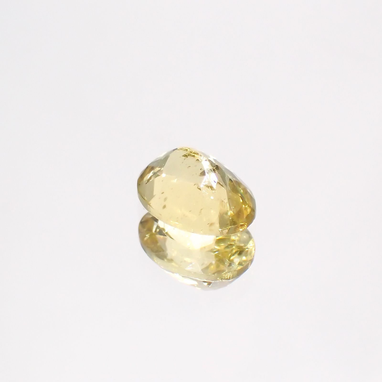 レモンイエローアパタイト(宝石名アパタイト) メキシコ産 1.39ct 識別済[210913229]8×6.1mm前後