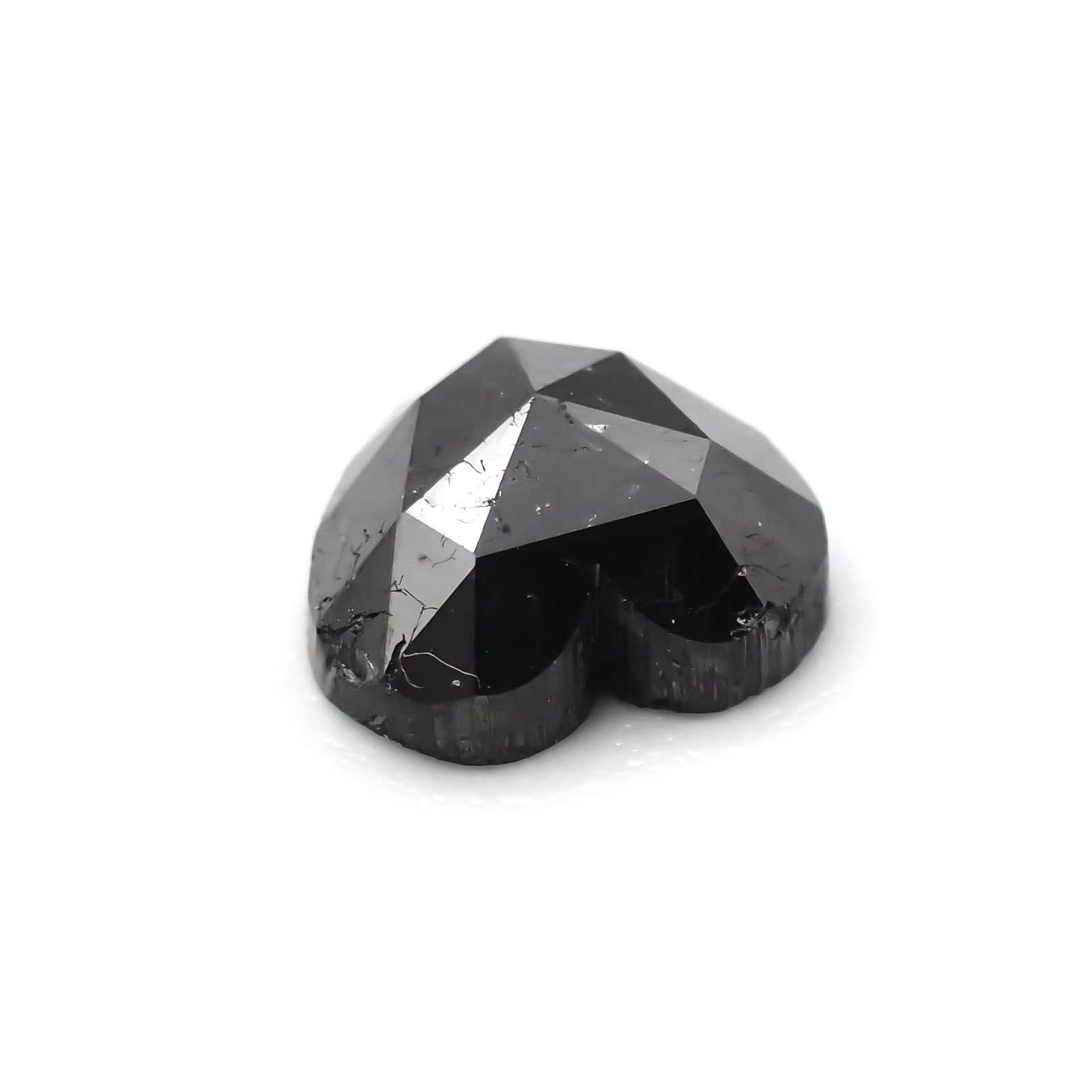 ブラックダイヤモンド(宝石名ダイアモンド) ジンバブエ産 0.89ct 識別済[210410131]6.2×6.1mm前後