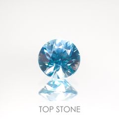ブルージルコン(宝石名ジルコン) カンボジア産 1.13ct 識別済[211013440]5.9×5.8mm前後