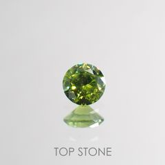 デマントイドガーネット(宝石名デマントイド・ガーネット)ロシア産 0.27ct 識別済[220616526]3.9x3.9mm前後