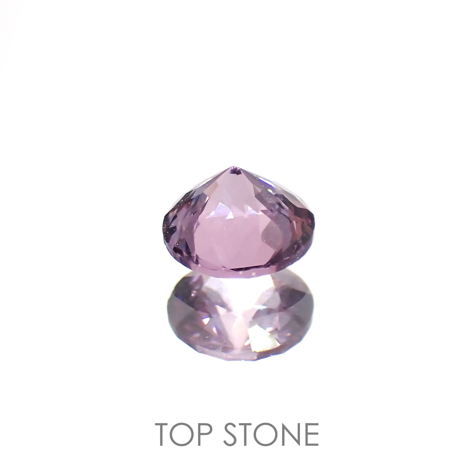 ラベンダーピンクスピネル(宝石名スピネル)ビルマ/マダガスカル産 0.48ct 識別済[220114552]4.6x4.6mm前後