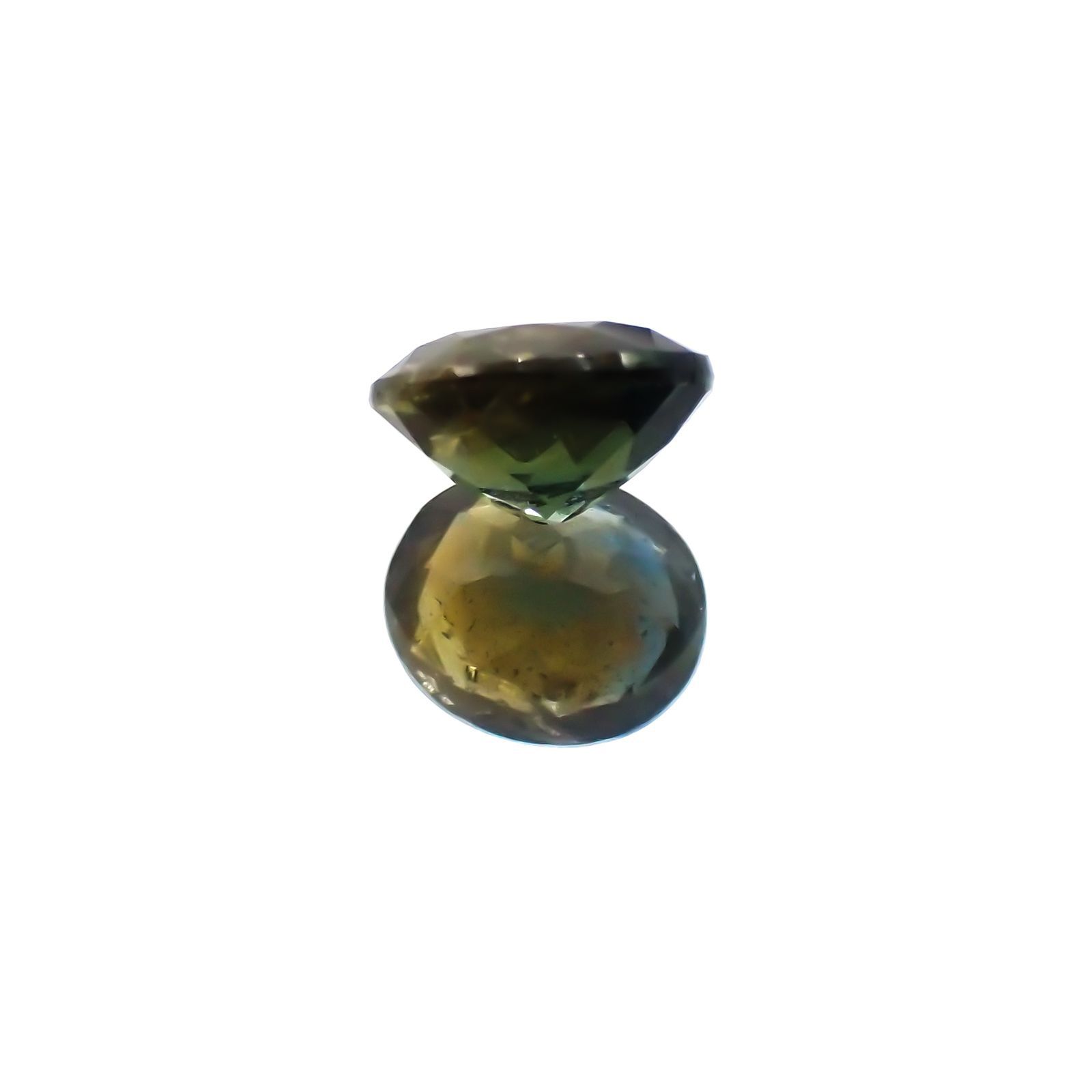 ゴールドシーンサファイア 非加熱(宝石名シーン・サファイア)ケニア産 1.008ct ソ付(彩珠)[231124076]6.5x5.5mm前後