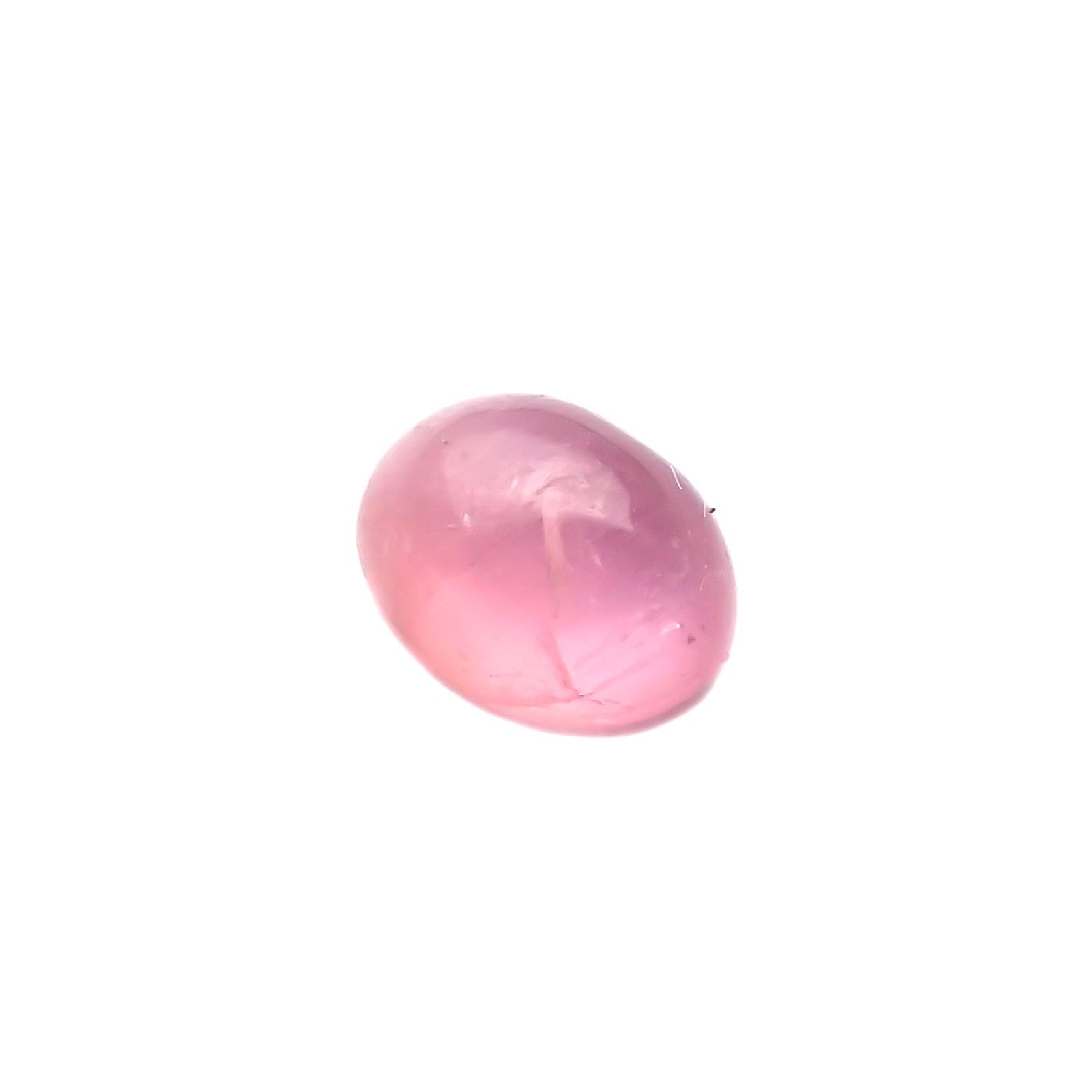 ペツォッタイトキャッツアイ(ラズベリル)(宝石名ペツォッタイト・キャッツアイ) マダガスカル産 0.502ct ソ付(彩珠)[210811973]5.1×4.1mm前後