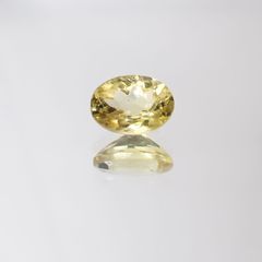 レモンイエローアパタイト(宝石名アパタイト) メキシコ産 0.93ct 識別済[211013235]7.2×5.2mm前後