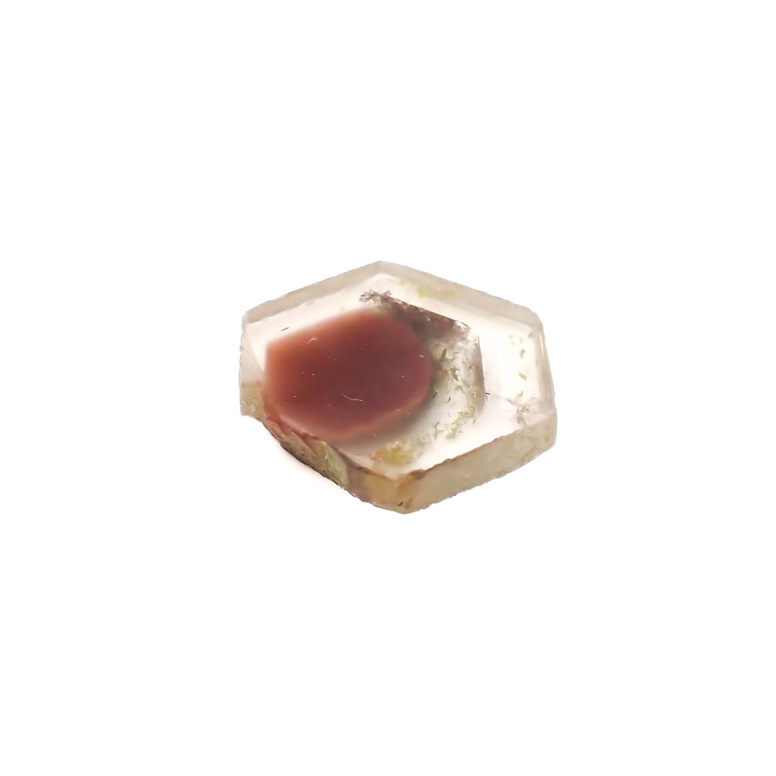 ファントムクォーツ 原石スライス ブラジル産 2.97ct[220716817]10.8x12.7mm前後