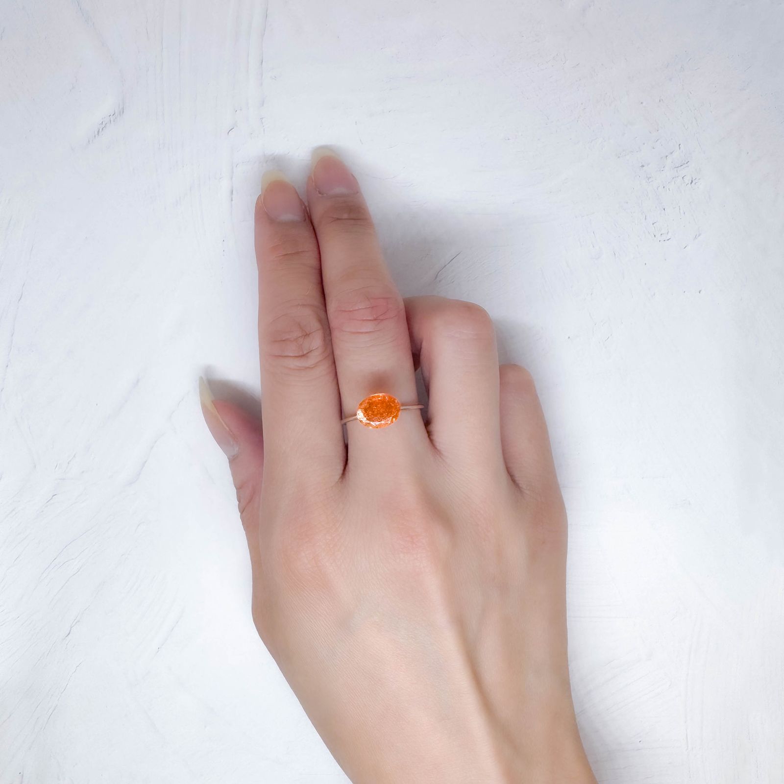 イリュージョンサンストーン(宝石名オリゴクレース)タンザニア産 1.59ct 識別済[250113871]9.1x7mm前後
