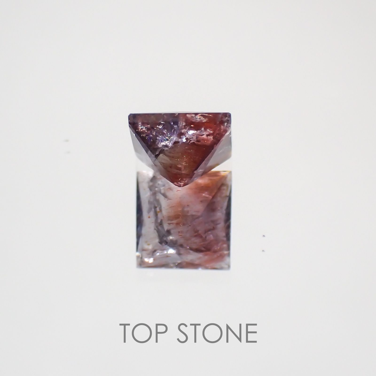 ◇プリンセスカット◇ブラッドショットアイオライト(宝石名アベンチュリン・アイオライト) インド産 0.88ct 識別済[210310451]6×5.9mm前後