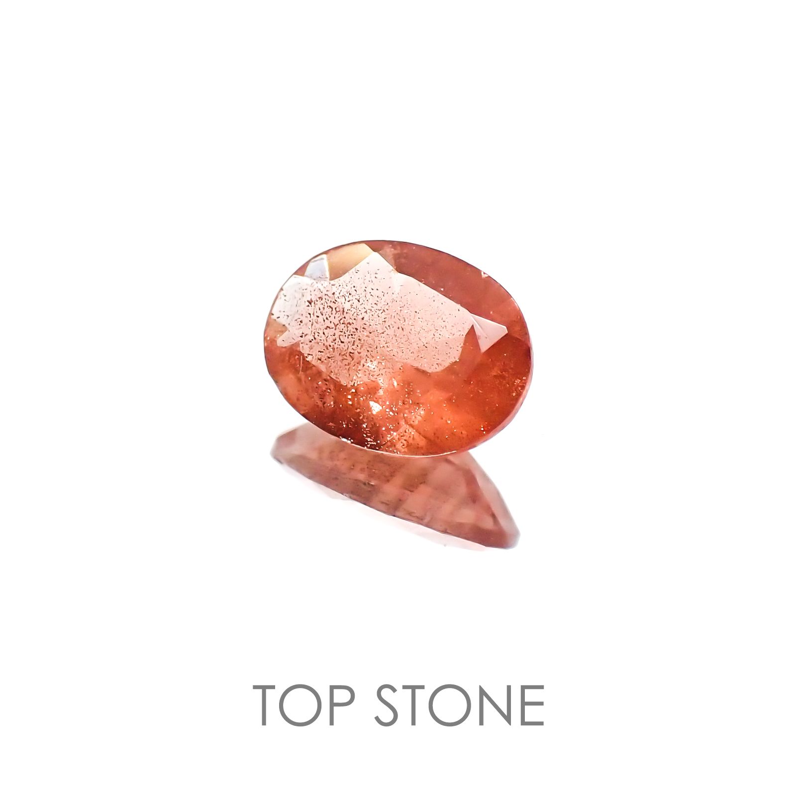 オレゴンサンストーン アメリカ産 ルース 0.9ct[20128385]8×6mm前後