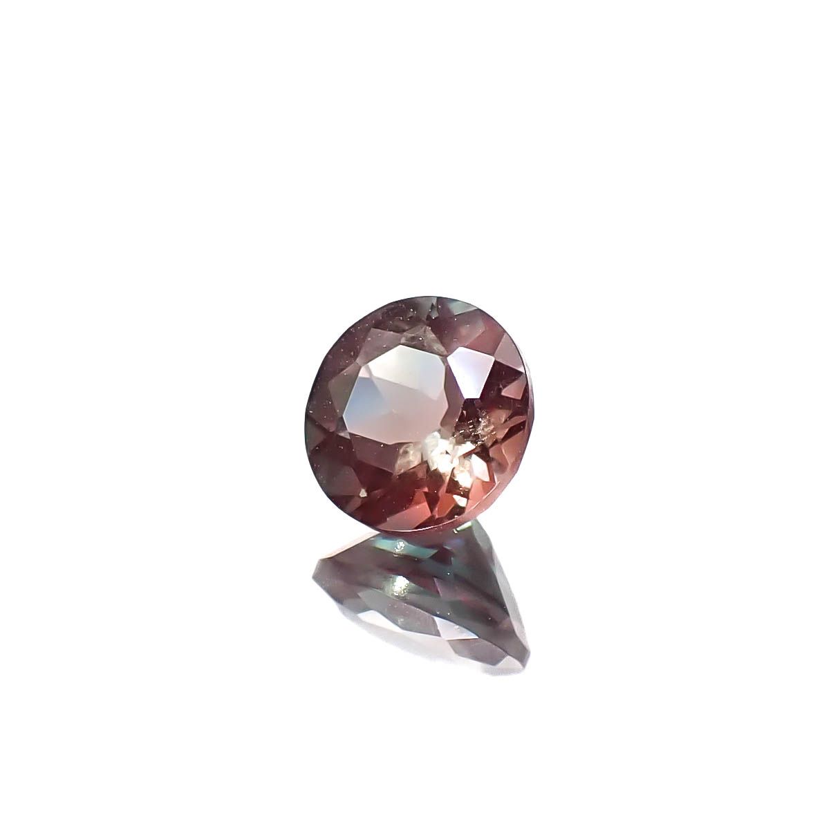 バイカラーアンデシン モンゴル産 0.46ct [250129705]5.1x5.1mm前後