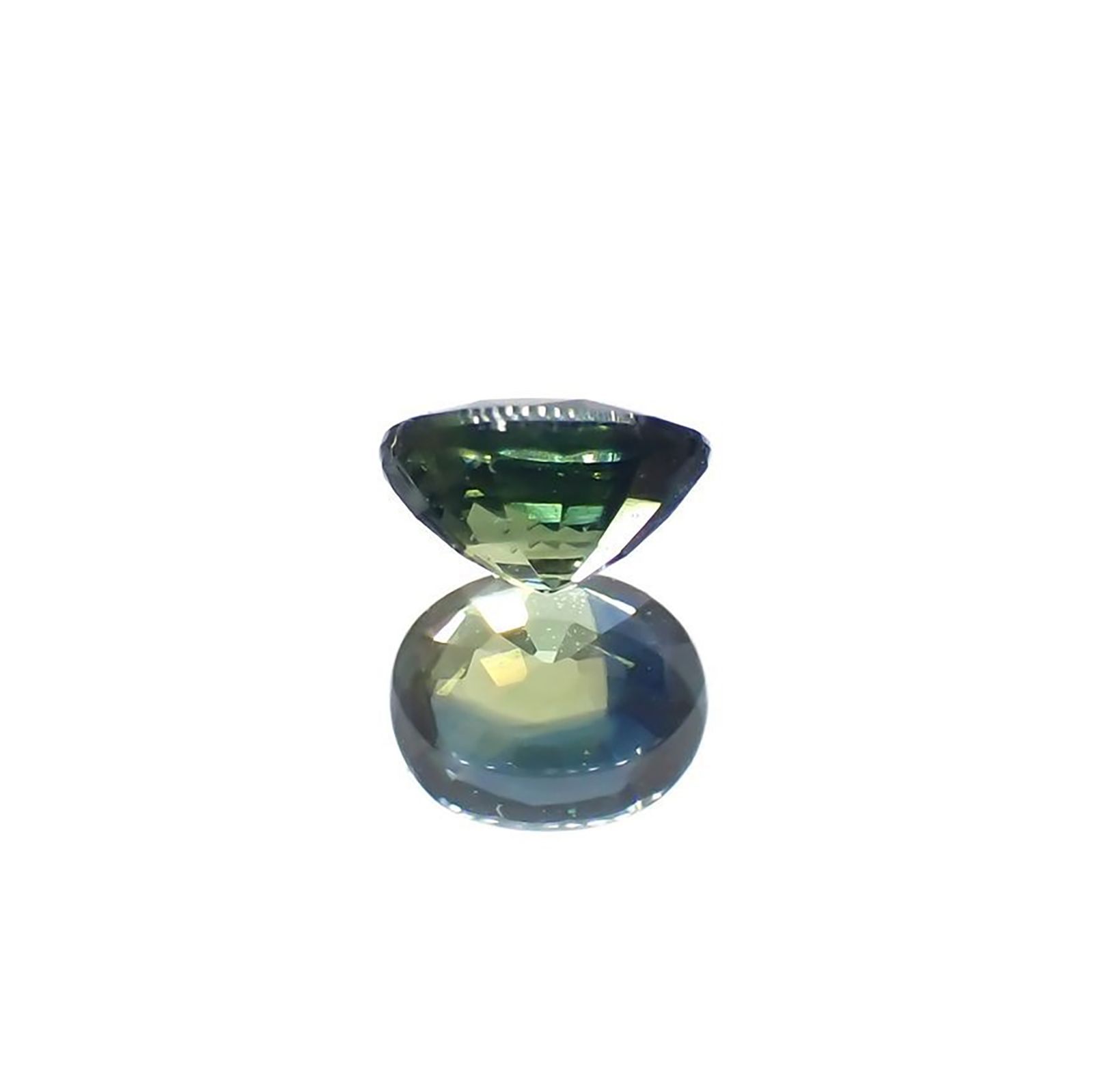 バイカラーサファイア マダガスカル/オーストラリア産 0.48ct / 4.8x3.9mm前後 [221018231]