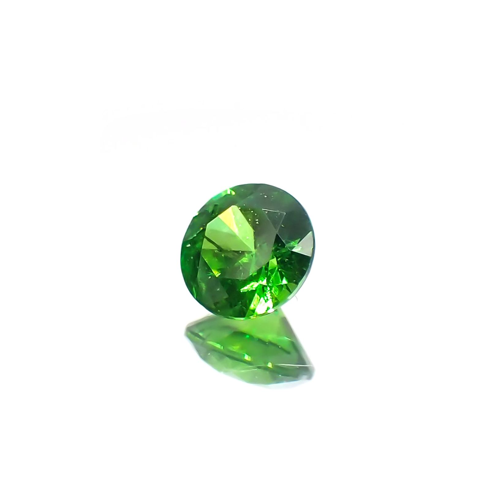 デマントイドガーネット(宝石名デマントイド・ガーネット) ロシア産 0.145ct ソ付(彩珠)[210712085]3.1×3.1mm前後