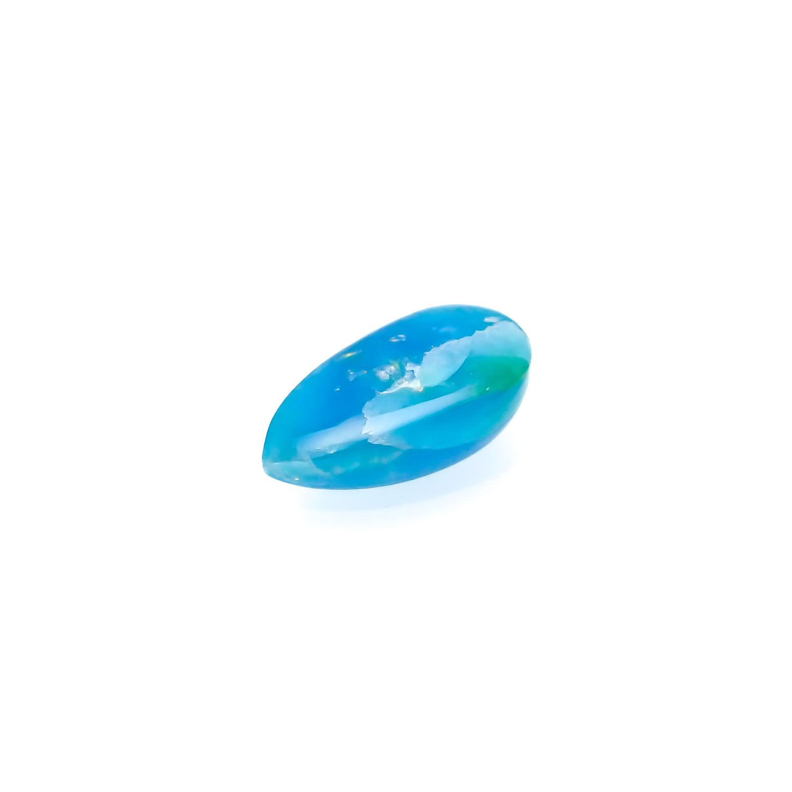 ヘミモルファイト(宝石名ヘミモルファイト)コンゴ産 6.374ct ソ付(彩珠)[231023781]14.3x8.4mm前後
