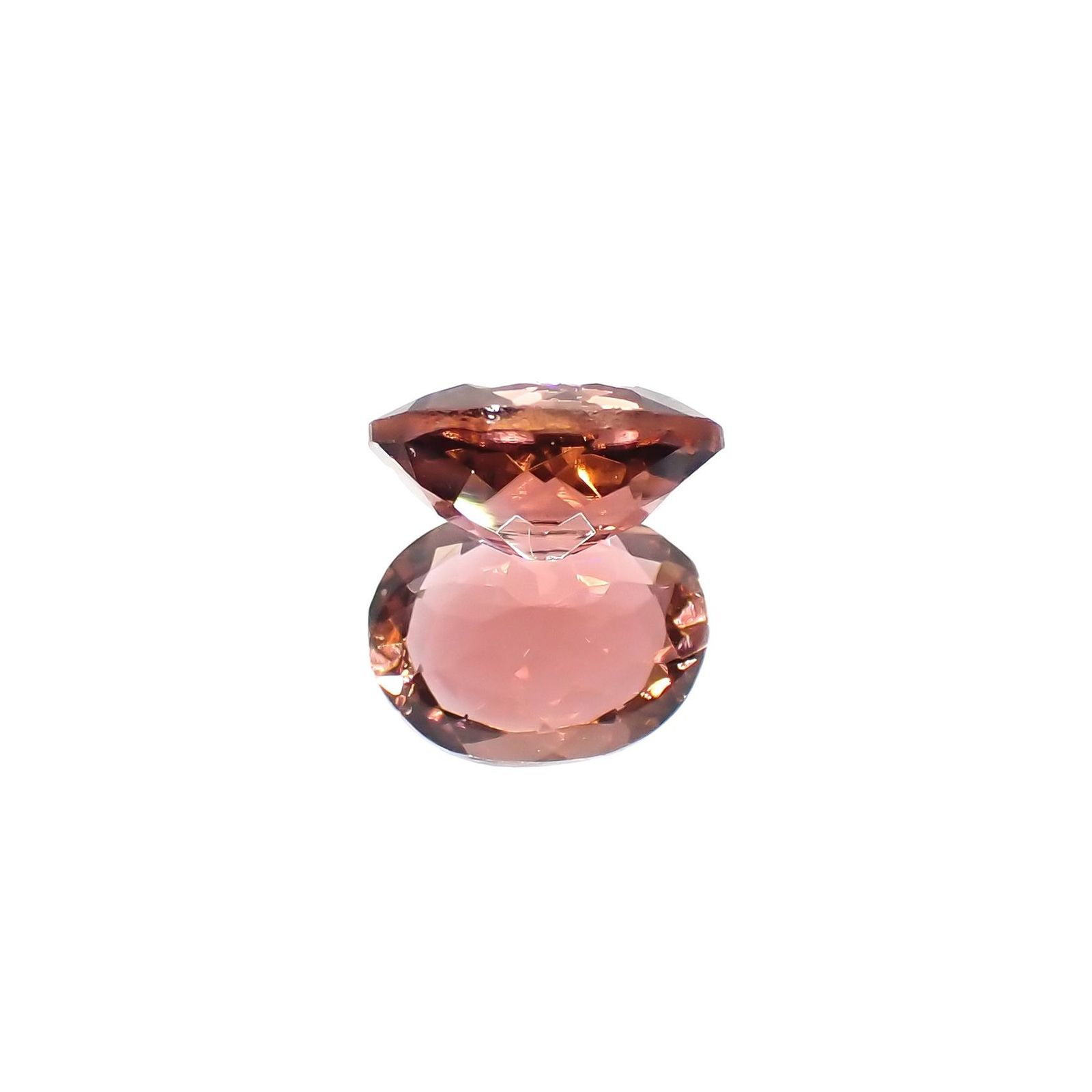 オレンジトルマリン(宝石名トルマリン)コンゴ民主共和国産 識別済 1.56ct / 8.5x6.6mm前後 [260120851]