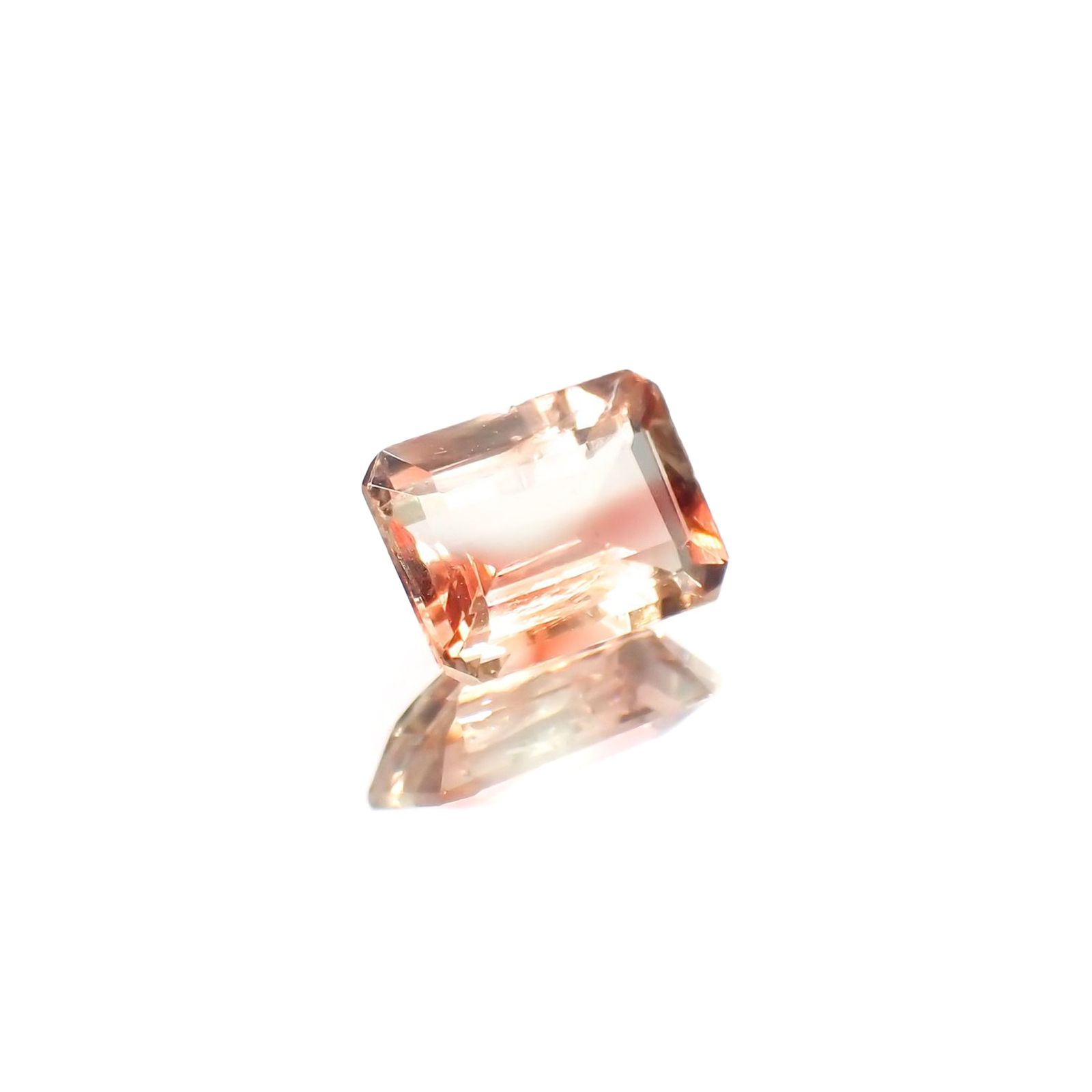 バイカラーアンデシン(宝石名アンデシン)チベット産 識別済 1.19ct / 7.8x5.9mm前後 [220115269]