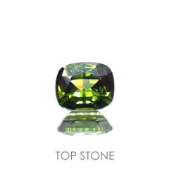 グリーンジルコン(宝石名ジルコン)スリランカ/カンボジア産 0.99ct 識別済[220114896]6.2x5.1mm前後