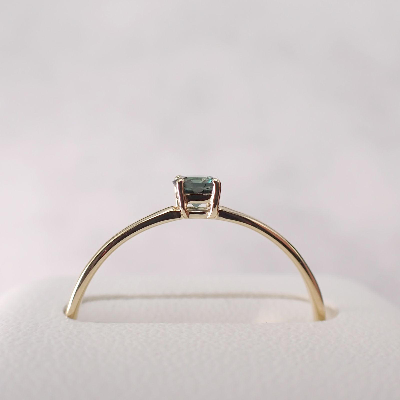 リング空枠：石留め▶アレキサンドライト（お客様製作例）