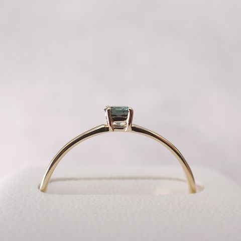 リング空枠：石留め▶アレキサンドライト（お客様製作例）