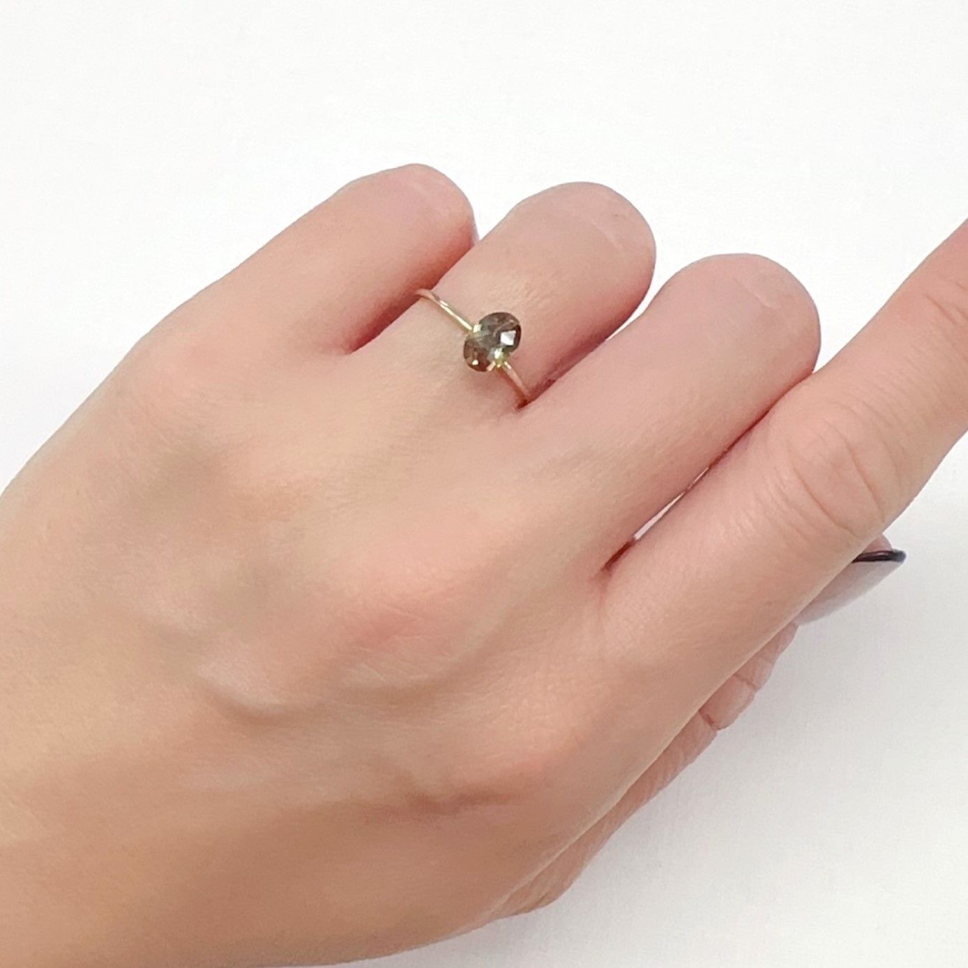 ◇チェッカーカット◇アンダリュサイト スリランカ/マダガスカル産 0.74ct[240226137]7x4.9mm前後