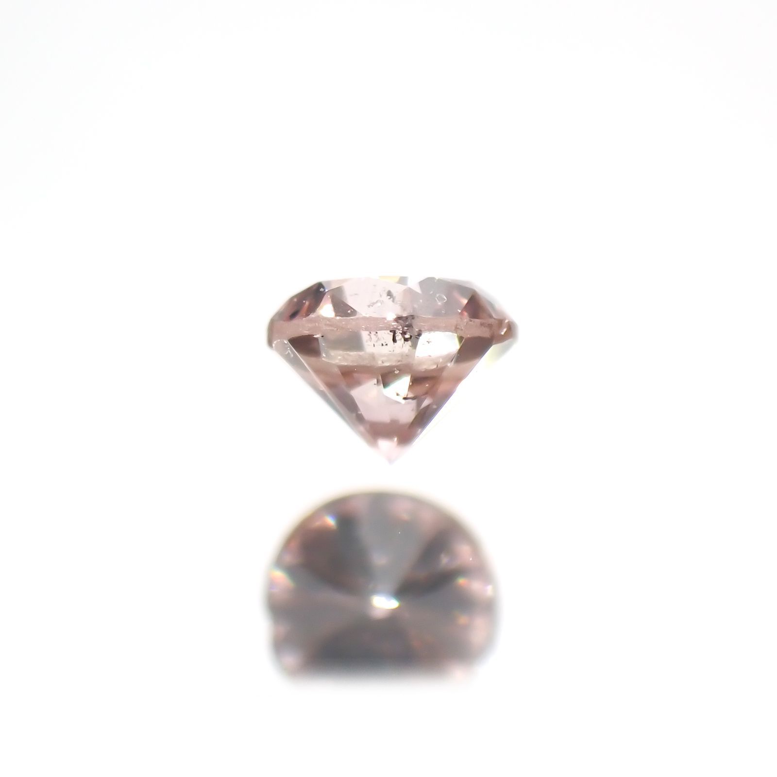 ピンクダイヤモンド(宝石名ダイヤモンド) SI-2 / FANCY ORANGY PINK 0.066ct ソ付(CGL)[210611087]2.3×2.4mm前後