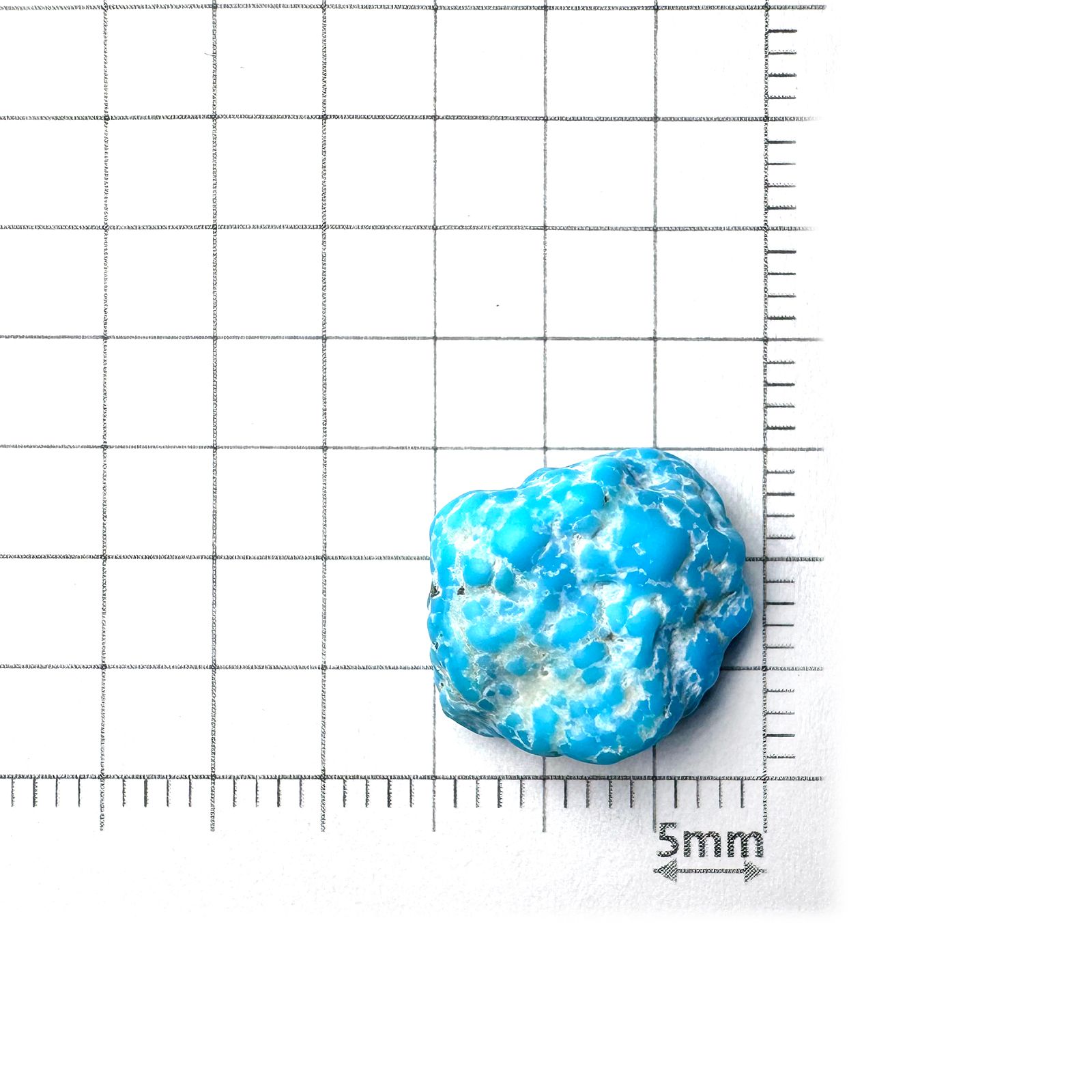 ターコイズ 原石 アメリカ・アリゾナ州キングマン産 7.56ct[240226366]15.4x12.6mm前後